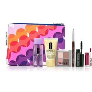 NEW Clinique 7pc Makeup Skincare & Kapitza Bag Set